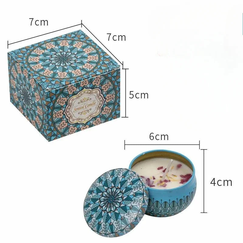 1Pcs/Box Scented Candle Set Gift Islamic Arabian Patterns Fragrance Candle Jar DIY Smokeless Couples Romantic Incense Candles Lootquake LLC