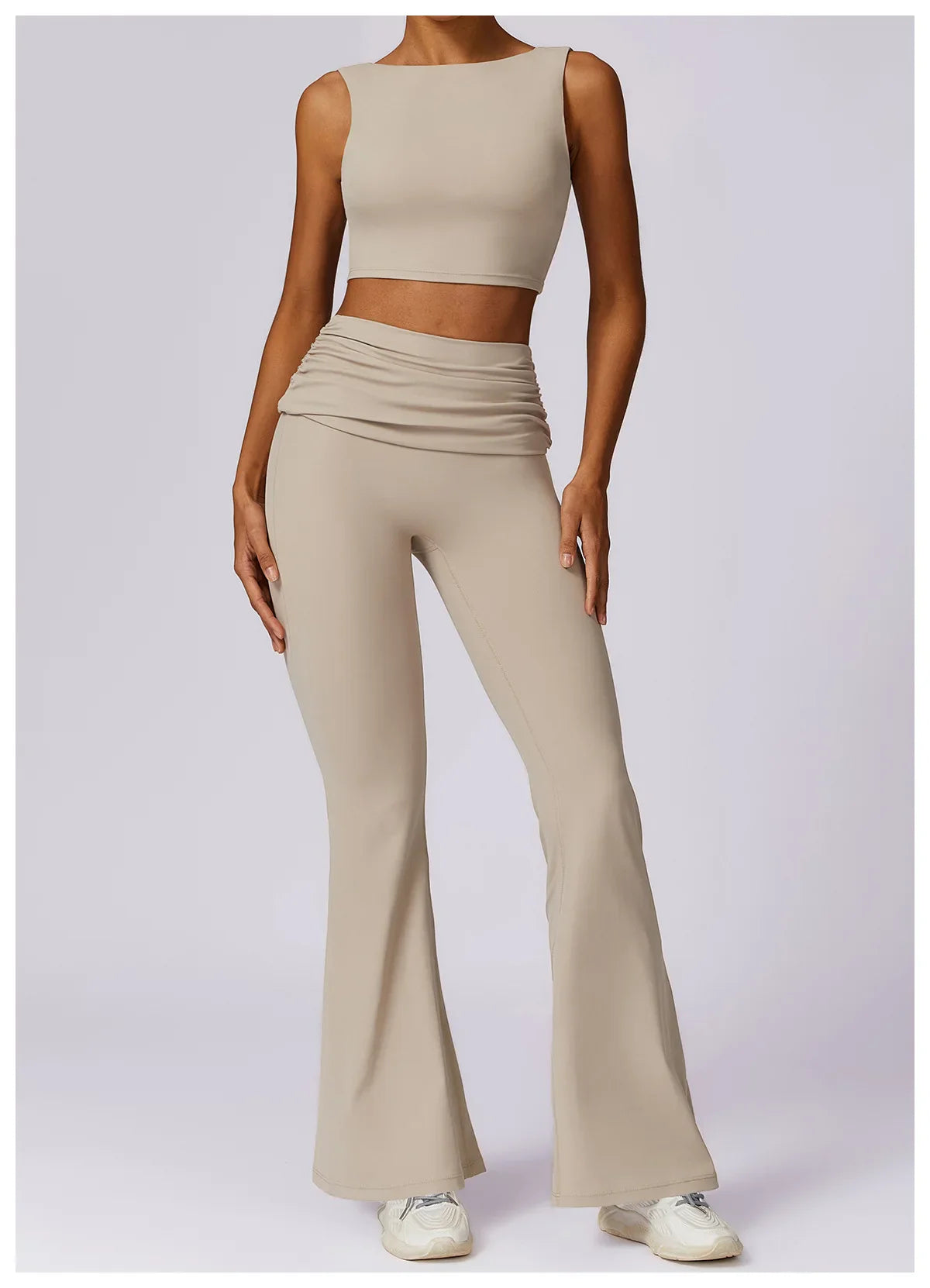 Elevate Activewear: Seamless Leggings & Top Set THRIXINE