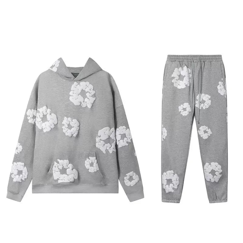 DENIM TEARS Foam Cotton Printed Hoodie Pi-Mart