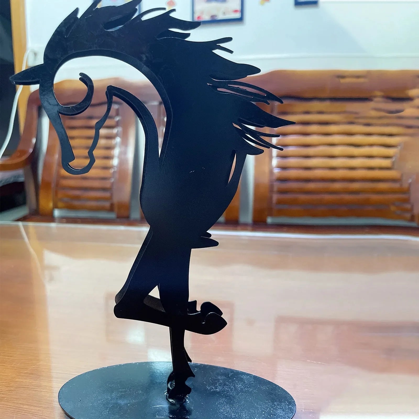 Kiss-Horse Sculpture Modern Statue Rustic Metal Art Men Gift Horse Decor Simple And Classic Design Ornaments Lootquake LLC