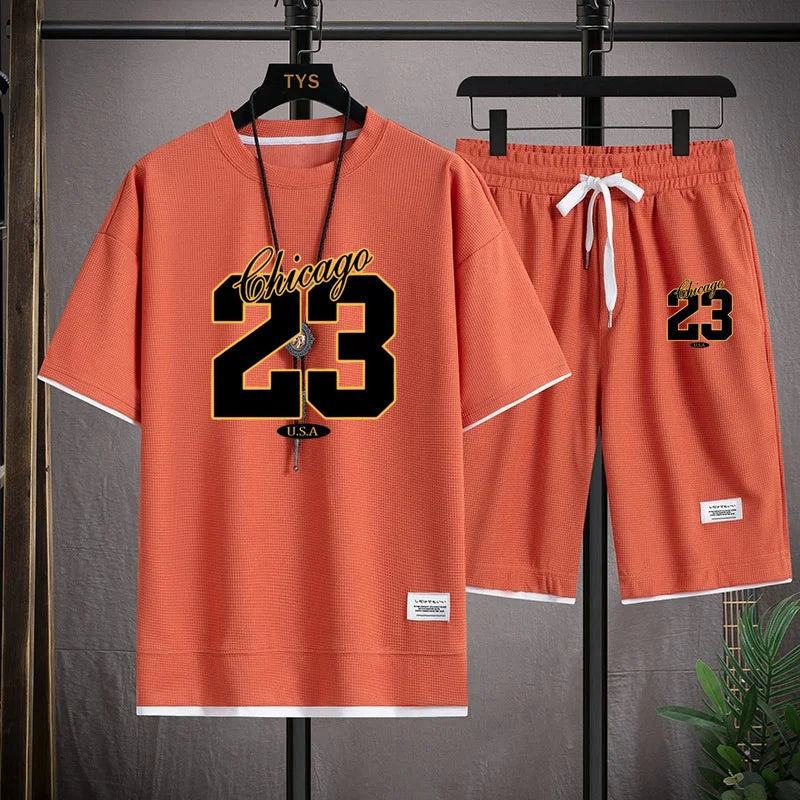 Men's Sports Suit Shorts Set THRIXINE