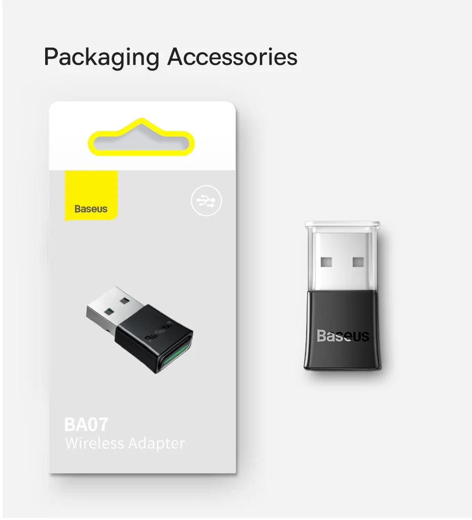 Baseus USB Bluetooth Adapter Bluetooth 5.3 Dongle Adaptador for PC Laptop Wireless Speaker Audio Receiver USB Transmitter Lootquake LLC