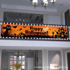 Halloween Theme Party 1.8m Banner Pumpkin Bloodstains Happy Halloween Outdoors Indoor Yard Hanging Decor Supplies Lootquake LLC