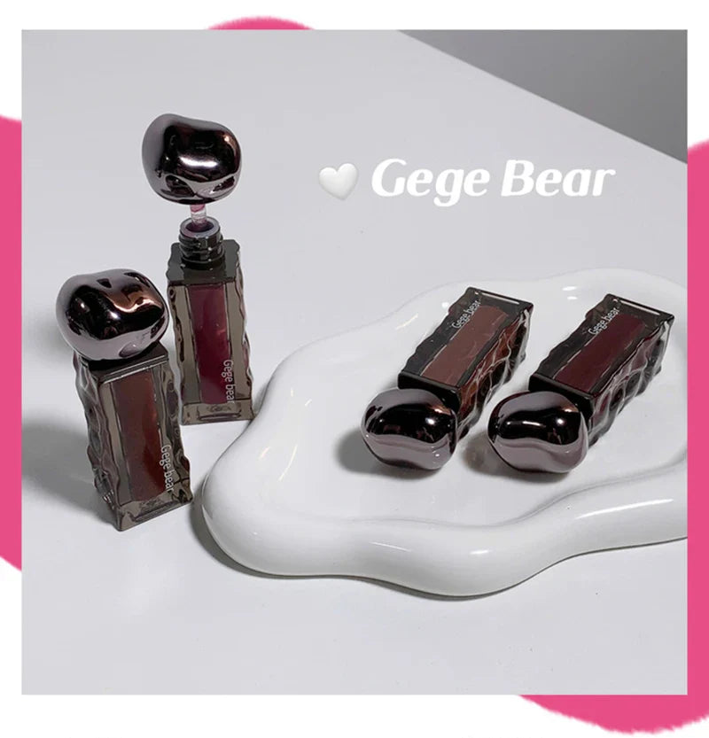 Dark Purple Lip Gloss Water Light Long Lasting Clear Moisturize Mirror Pink Peach Lip Tint Non Stick Cup Liquid Lipstick Makeup