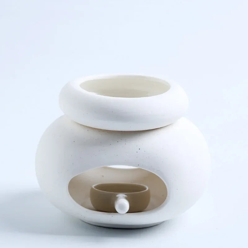 3 in 1 Candle heating holder Ceramics Essential Oil incense Burner Big Capacity Aromatherapy Oil Lamp Candlestick Home Fragrance Lootquake LLC