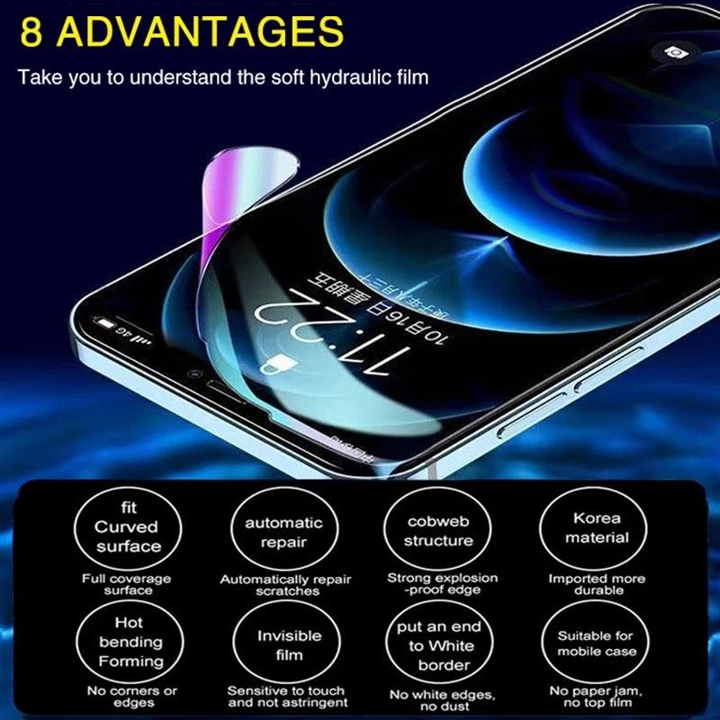 2Pcs Film for IPhone 12 13 Pro Max Mini Screen Protectors for IPhone 11 14 Pro XS Max X XR 6 6s 7 8 Plus SE Not Glass Anti-Scratch Eye-Protection HD Clear film Screen Protector Stevvex