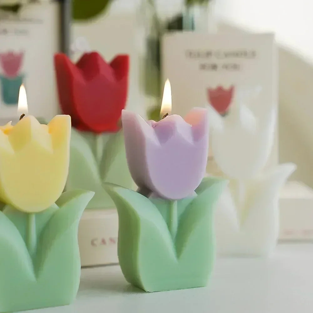 Exquisite Tulip-Fragrance Candles: Ideal Wedding Keepsakes, Luxurious Home Ambiance & Heartfelt Birthday Presents for Women