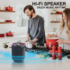 Portable Bluetooth Speaker BT5.0 IPX7 Waterproof Stereo Music Surround Wireless Speaker With LED Light Subwoofer Outdoor Speaker Lootquake LLC