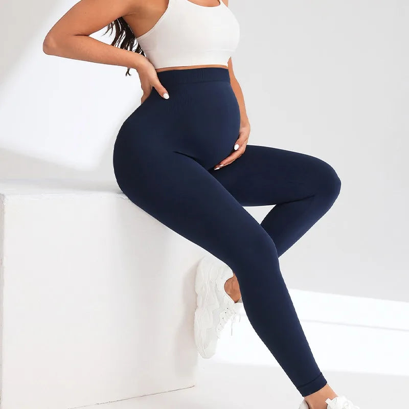 Seamless High Waist Maternity Yoga Leggings THRIXINE