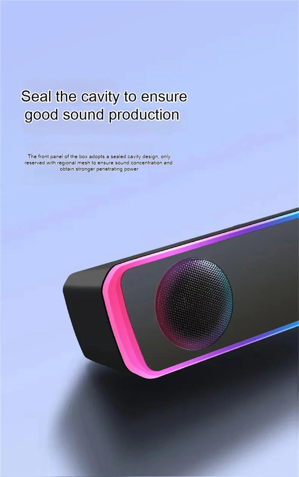 Bluetooth Speaker 4D Surround Soundbar Wired Computer Speakers Stereo Subwoofer Sound Bar for Laptop PC Theater TV Aux 3.5mm Lootquake LLC