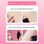 ROCK SWEET Cotton Candy Heart-shaped Pink Soft Makeup Soft Wet And Dry Dual-use Liquid Foundation Powder Puff Lootquake LLC
