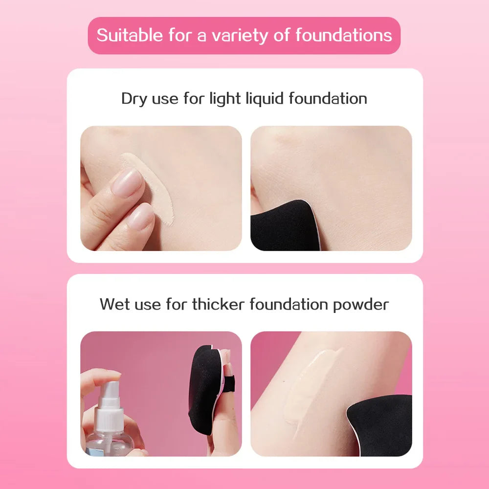 ROCK SWEET Cotton Candy Heart-shaped Pink Soft Makeup Soft Wet And Dry Dual-use Liquid Foundation Powder Puff Lootquake LLC