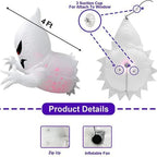 Spooky Halloween Inflatable White Ghost Outdoor Decoration Light Up Scary Decor for Garden Party Indoor Yard unique Party Lootquake LLC