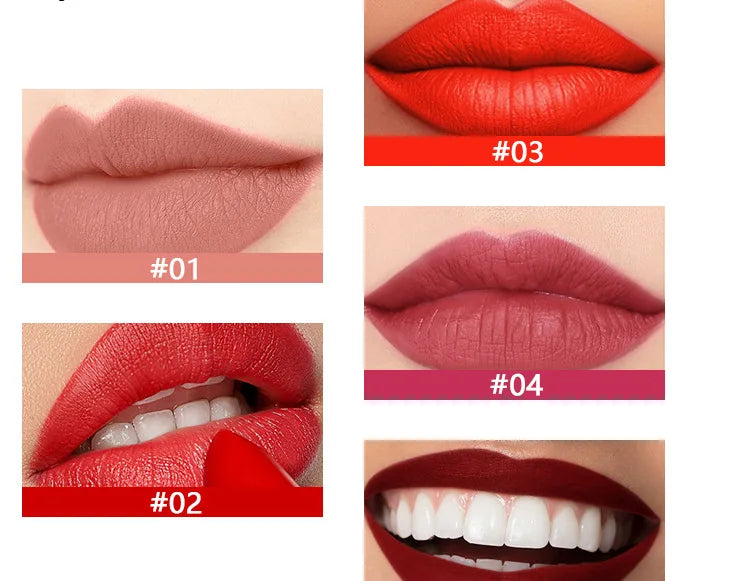 High Quality Popfeel Waterproof Lasting Matte Luxury Velvet Lipstick Make up Smudge-Free Pigmented Lipsticks Lip Gloss Cosmetics Lootquake LLC