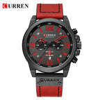 CURREN 8314 Men's Quartz Watch New Fashion Multi-function Chronograph Clock Leather Strap Calendar Simple Sports Watches for Men