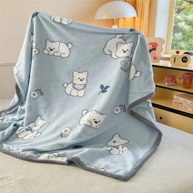Warm Plush Blanket Comfortable 2024 New Winter Blanket Cartoon Four Season Flannel Soft Bed Cover Office Napping Blanket Lootquake LLC