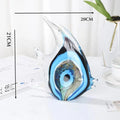 Exquisite Blue Stripe Tropical Fish Sculpture Hand-blown Glass Sculpture Home Decoration Glass Fish Home Interior Decor Craft Lootquake LLC