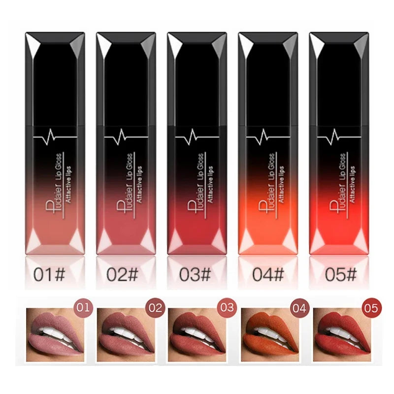 Waterproof Nude Matte Velvet Glossy Lip Gloss Lipstick Lip Balm Sexy Red Lip Tint 21 Colors Women Fashion Makeup Christmas Gifts Lootquake LLC