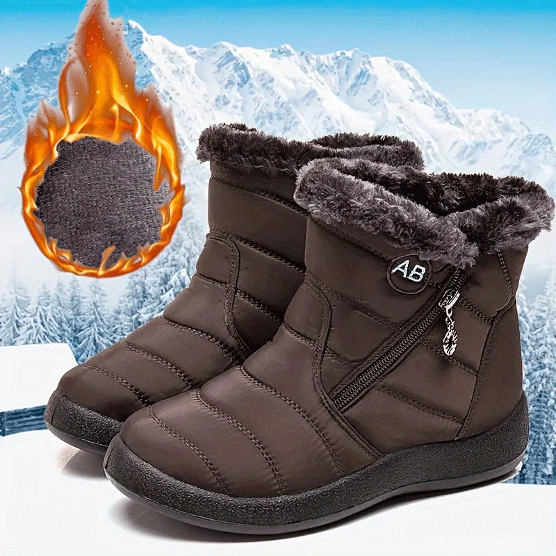 Women's shoes Solid-color warm mid-calf cotton boots women's Winter shoes Cotton boots cheap shoes clearance free shipping