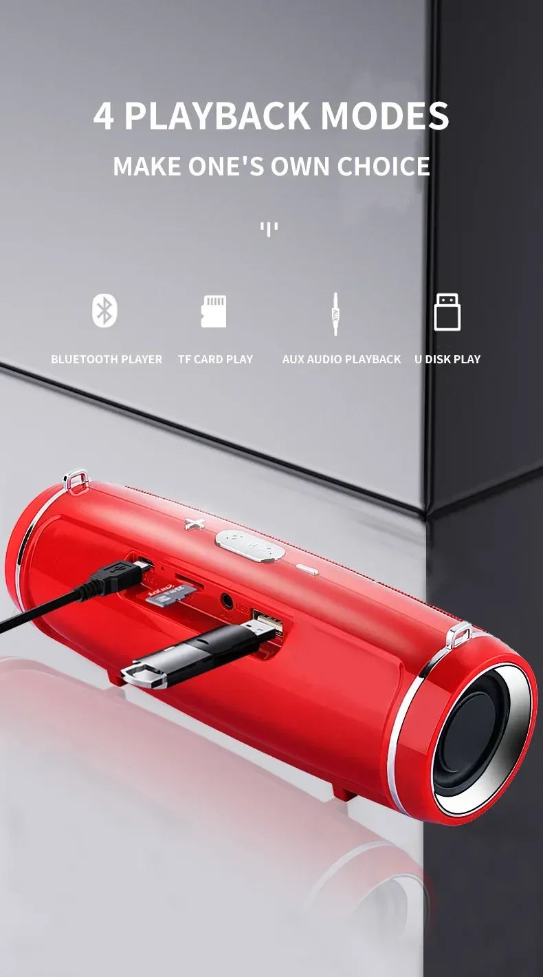 Portable Wireless Bluetooth Speaker 200W High Power Subwoofer Outdoor Waterproof Soundbox with FM Radio USB TF card Boom Box Lootquake LLC