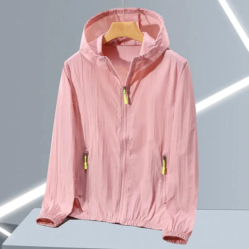 2023 Summer Men's Windbreaker Big Size Sun Protection Clothing Korean Style Ultra-thin Streetwear Zipper Hooded Jackets Man