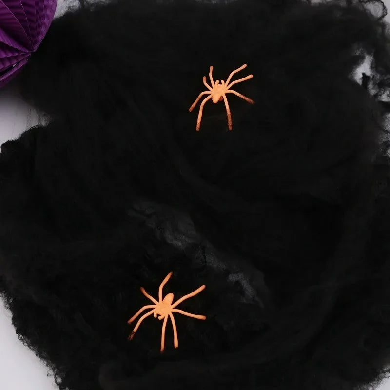 Halloween Decoration Party Accessories Decorations for Events Scream Festa Spider Web Black Outdoor Props Haunted House Spider Lootquake LLC