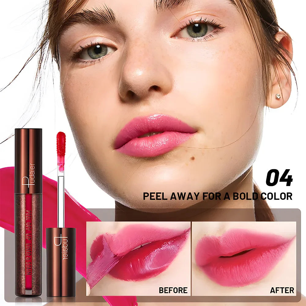5Color Liquid Peel-off Lip Gloss Waterproof Long-lasting Matte Lipstick Non-stick Cup Makeup Moisturizing Lip Tattoo Pigment Lootquake LLC
