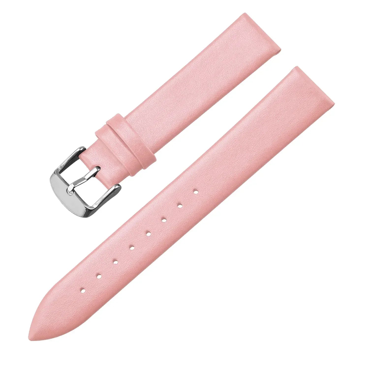 Polar Calf Leather Watch Band for Smartwatch - Genuine Leather, Silver Buckle