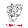 COSFIX Moissanite Necklace For Women 1 CT D Color VVS1 Excellent Cut Round Diamond Sunflower Pendant Necklace 925 Silver Jewelry Lootquake LLC