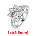 COSFIX Moissanite Necklace For Women 1 CT D Color VVS1 Excellent Cut Round Diamond Sunflower Pendant Necklace 925 Silver Jewelry Lootquake LLC
