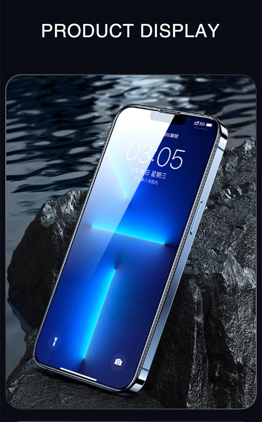 120D New upgrade Tempered Glass For iPhone 14 13 12 7 8 Plus Mini XR X XS Screen Protector For Iphone 14 13 12 11 Pro Max Glass  Anti-Scratch HD Tempered Glass Screen Protector Stevvex