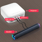 Wireless Bluetooth Speaker 4D Stereo Soundbar Home Surround Speakers for Laptop Projector PC Music Player Aux 3.5mm Wired USB Lootquake LLC