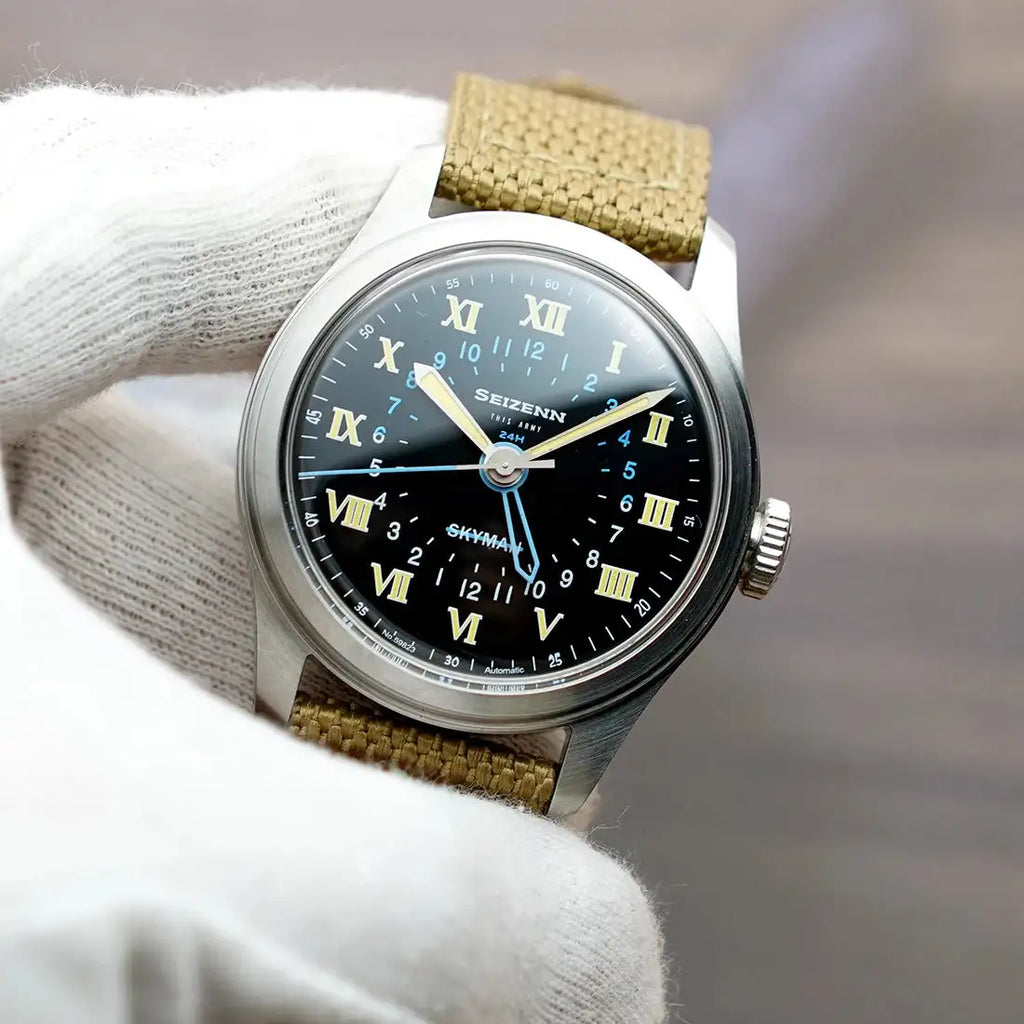 Merkur Retro Watch 50m Skin Diver Watch Vintage 24H Automatic Mechanical Watch  38mm Luminous Waterproof Watch Relogio Masculino