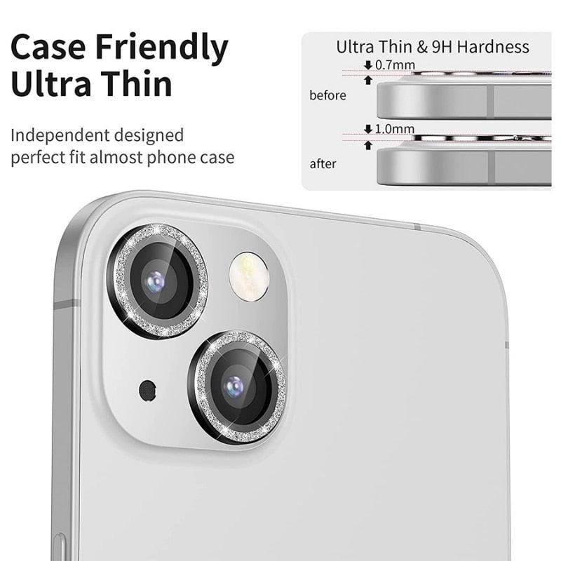 3/1Pcs Luxury Camera Lens Protector For iPhone13 12 11 Pro Max Camera Protective For iPhone 12 13 Mini Back Lens Glass Camera Cover Circle Tempered Glass Protector Stevvex
