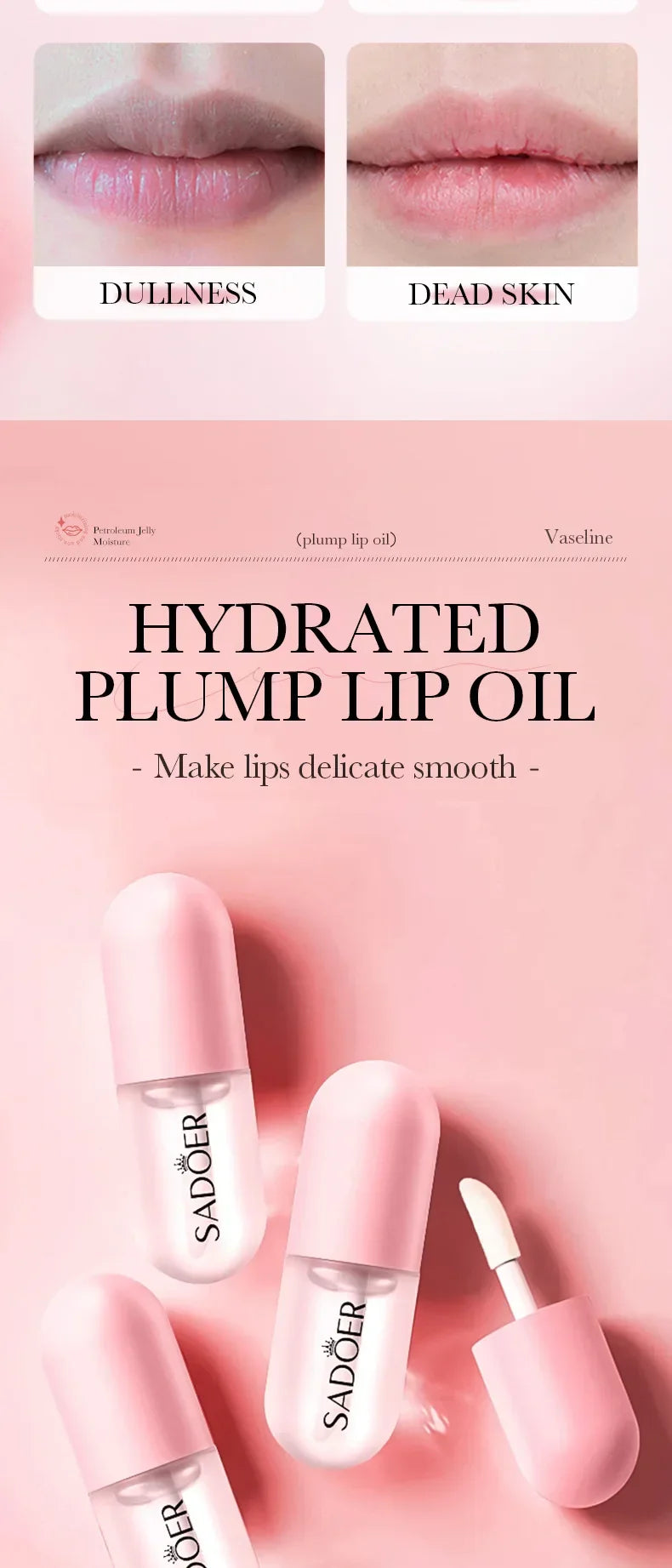 Lip Plumping Essential Oil Instant Sexy Lip Care Nourishing Antiwrinkle Moisturising Ultimate Plumping Lip Gloss Serum Cosmetics Lootquake LLC