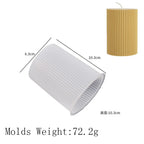 Striped Cylindrical Candle Silicone Mold Handmade Scented Candle Making Wax Mould DIY Crystal Epoxy Resin Craft Molds Home Decor Lootquake LLC