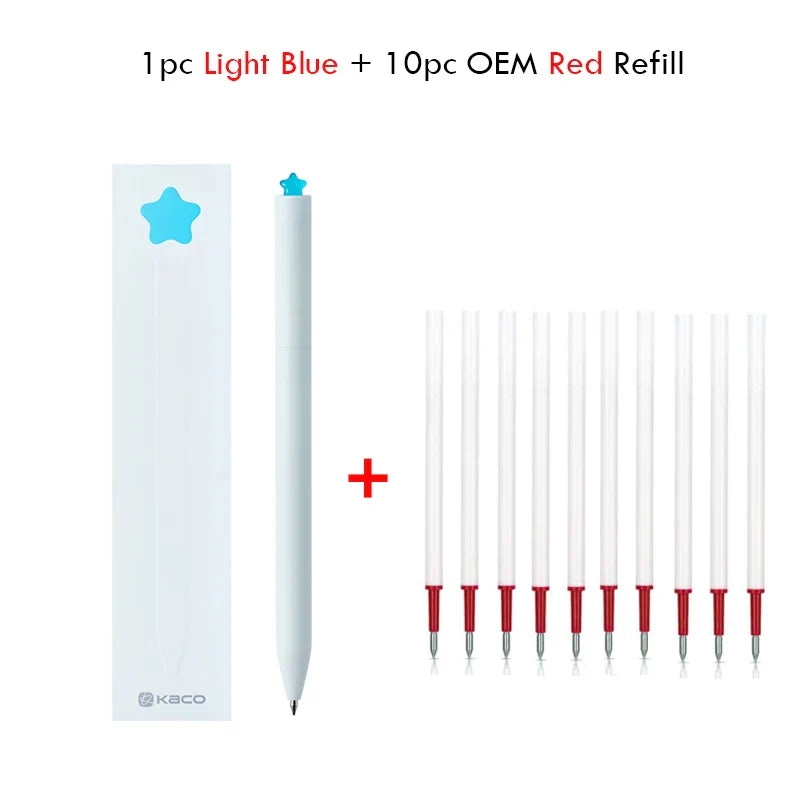 KACO Gel Pens Sets School Office Supplies for Kids 0.5mm High-capacity Heart / Star Sign Writing Gadgets Love Gift Cute Items Lootquake LLC