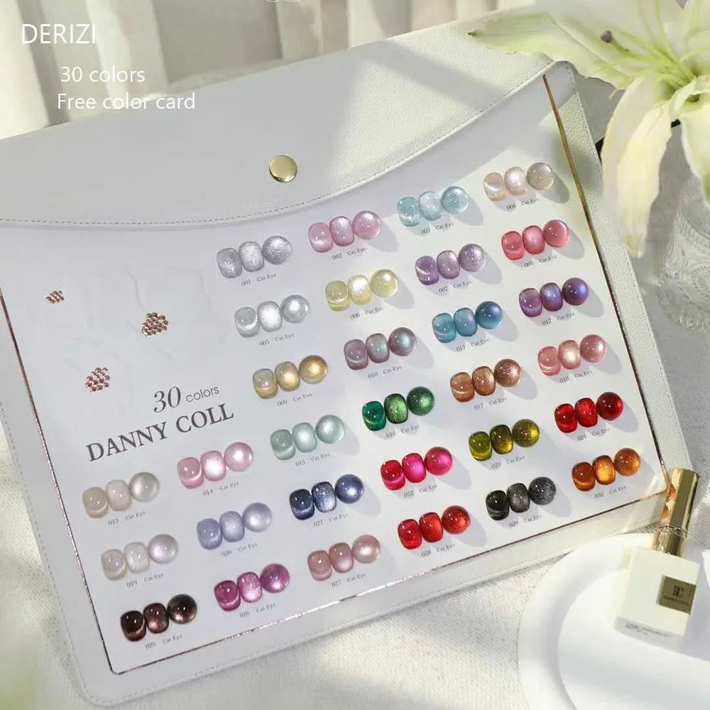 High End Glitter Cat Eye Gel Nail Polish Set Semi-Permanent Hybrid Magnet Gel UV LED Cat's Eye Nail Varnishes For Nail Art 15ml Lootquake LLC