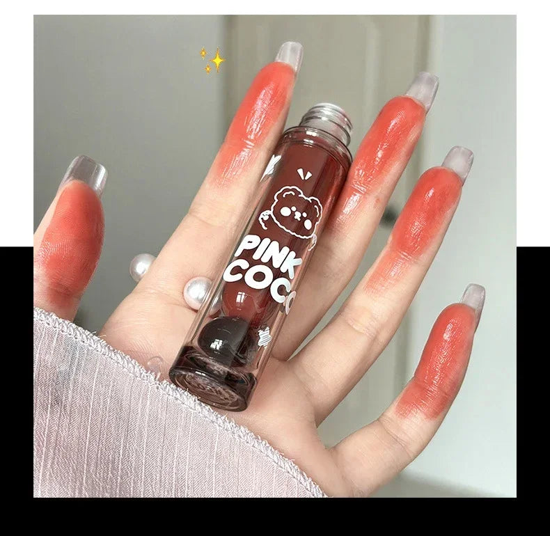 Dark Red Brown Mirror Lip Glaze Water Light Moisturizing Non-stick Cup Highly Pigmented Red Liquid Lipstick Lips Makeup Cosmetic Lootquake LLC