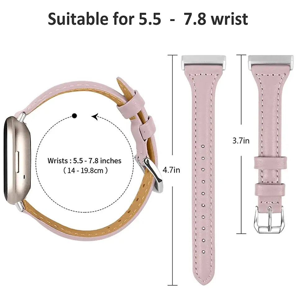 Fitbit Versa & Sense Leather Band - Classic and Stylish - SJB-DIAMOND ELITES