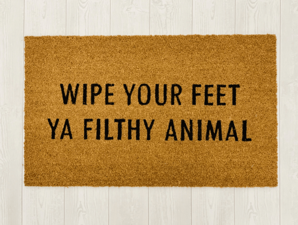 Wipe Your Feet Funny Doormat Outdoor Welcome Mat Quote Rug For Porch BandsCo Straps