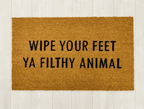 Wipe Your Feet Funny Doormat Outdoor Welcome Mat Quote Rug For Porch BandsCo Straps
