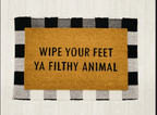 Wipe Your Feet Funny Doormat Outdoor Welcome Mat Quote Rug For Porch BandsCo Straps