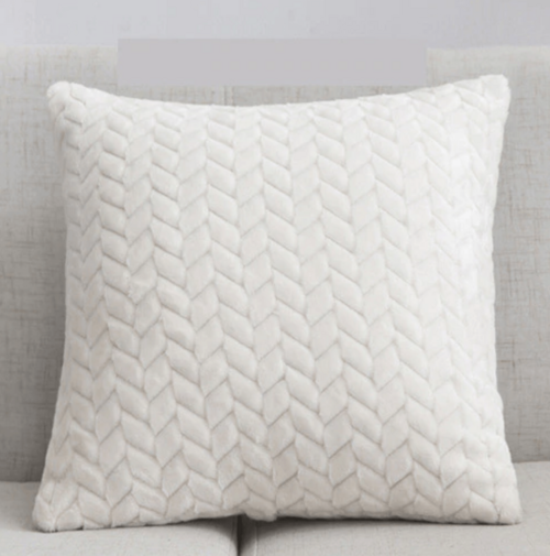 Plush Velour Pillow Case 16.5x16.5 Soft Decorative Cushion Cover Hypoallergenic BandsCo Straps