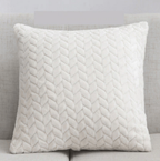 Plush Velour Pillow Case 16.5x16.5 Soft Decorative Cushion Cover Hypoallergenic BandsCo Straps