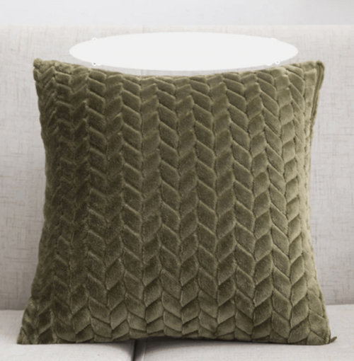 Plush Velour Pillow Case 16.5x16.5 Soft Decorative Cushion Cover Hypoallergenic BandsCo Straps