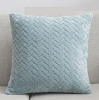 Plush Velour Pillow Case 16.5x16.5 Soft Decorative Cushion Cover Hypoallergenic BandsCo Straps