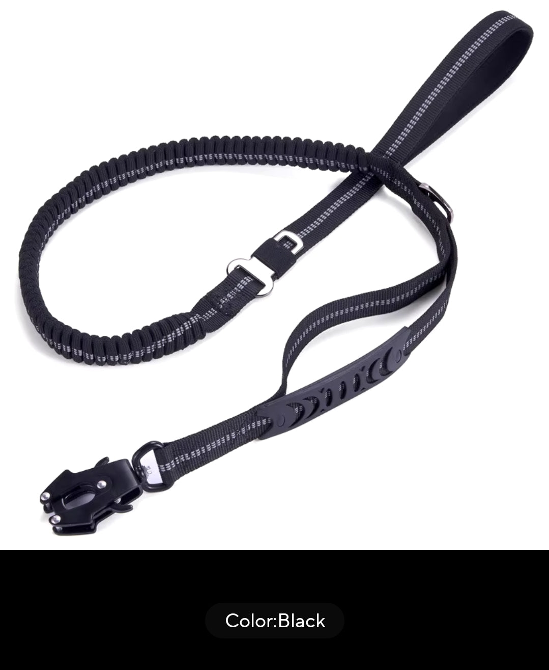 Heavy duty tactical bungee leash shock absorbing reflective, no pull. Fashioned Furbabies