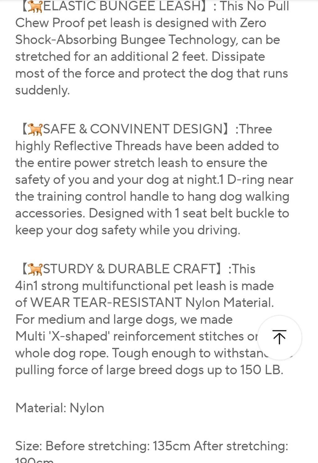 Heavy duty tactical bungee leash shock absorbing reflective, no pull. Fashioned Furbabies