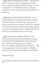 Heavy duty tactical bungee leash shock absorbing reflective, no pull. Fashioned Furbabies